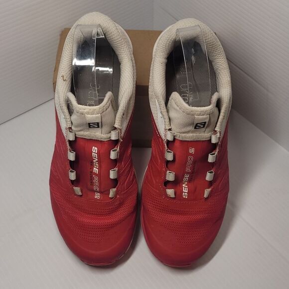 Salomon Sense Pro 2 Trail Running Shoes Womens 7.5 Red & White Outdoor OrthoLite - Picture 5 of 12